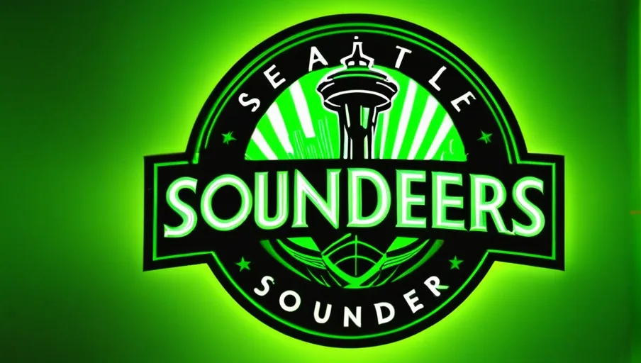A silhouette of the Seattle Sounders
