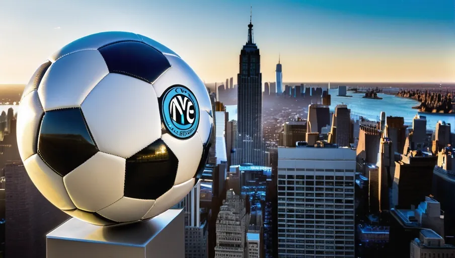 A soccer ball on the NYC