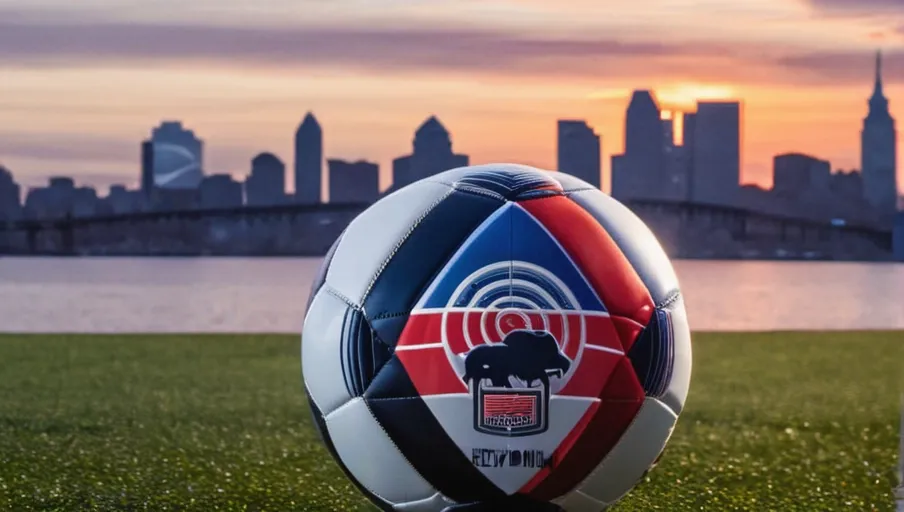 A soccer ball with the Revolutions