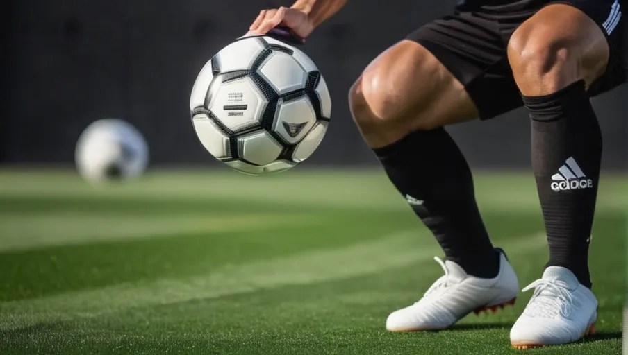 Image of a soccer player stretching